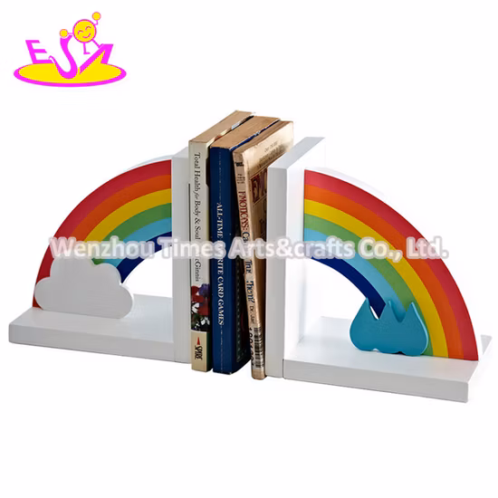 Brand New Children Rainbow Wooden Decorative Bookends for Sale W08d065