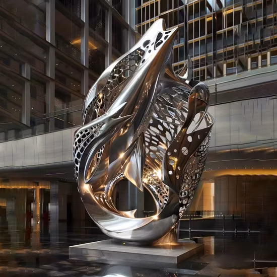 Metal Outdoor Decoration Abstract Modern Art Stainless Steel Sculpture