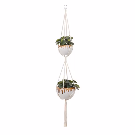 Plant Hanger Indoor Outdoor Hanging Planters Set Flower Pots Holder Stand