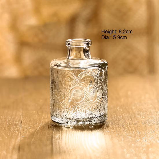 Transparent Sprayed Color Flower Glass Vase Decorative Wedding Party